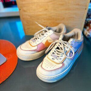 Nike Air Force 1 Shadow Womens 7 Shoes Sail Pink Orange Athletic Sneakers